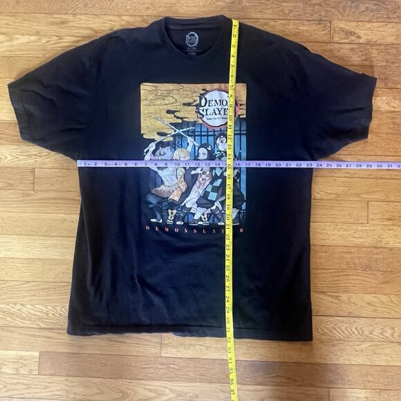 Demon Slayer Kimetsu No Yaiba XXL Black Anime Animation Short Sleeve T Shirt Men - Picture 2 of 6